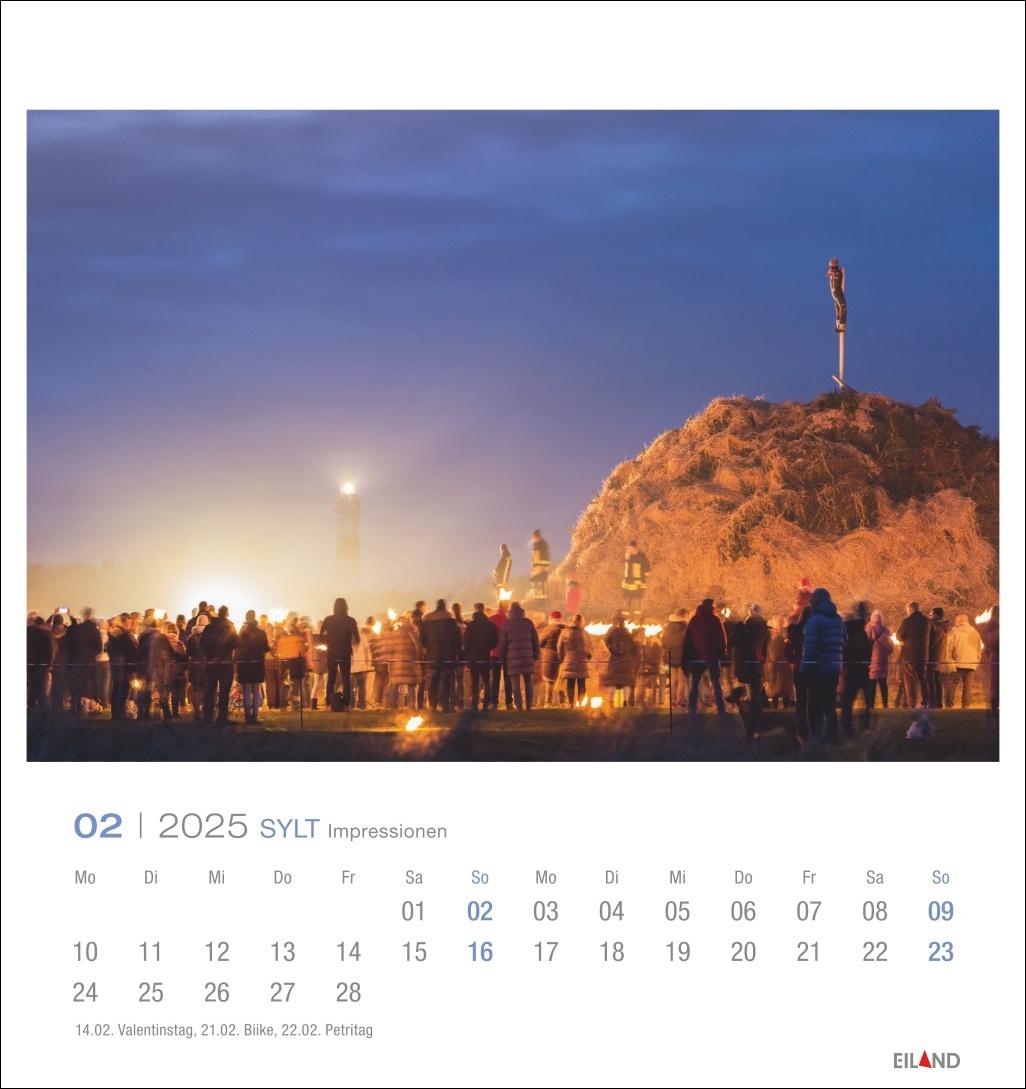 Beispielinhalt (Bild) Sylt Impressionen Postkartenkalender 2025