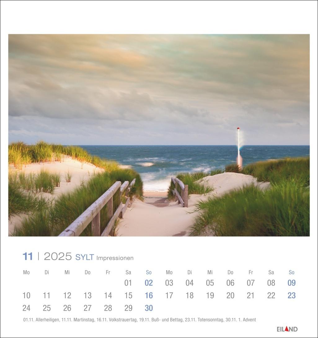 Beispielinhalt (Bild) Sylt Impressionen Postkartenkalender 2025