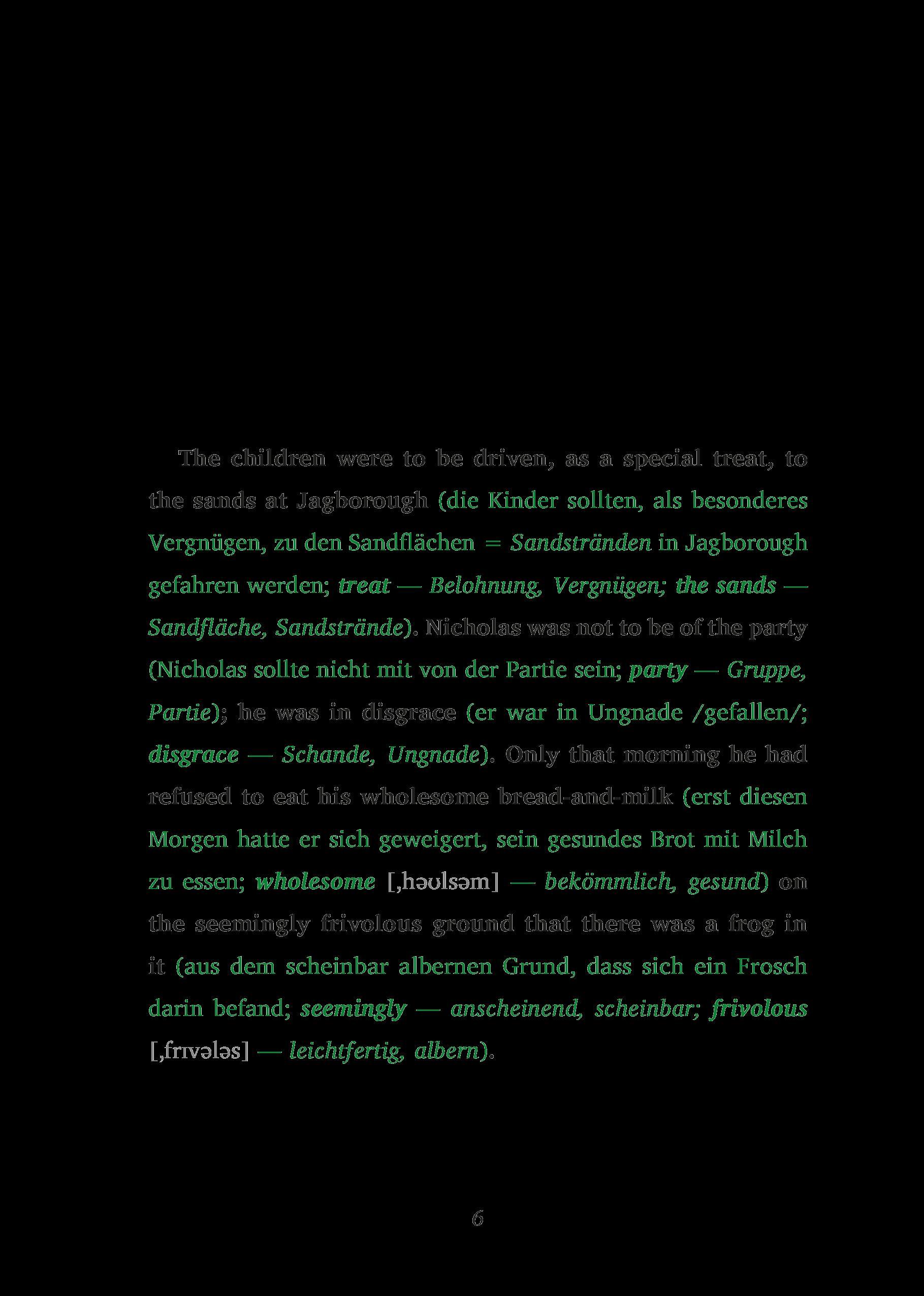 Beispielinhalt (Bild) The Lumber Room / Die Abstellkammer (Buch + Audio-Online) - Frank-Lesemethode - Kommentierte zweisprachige Ausgabe Englisch-Deutsch