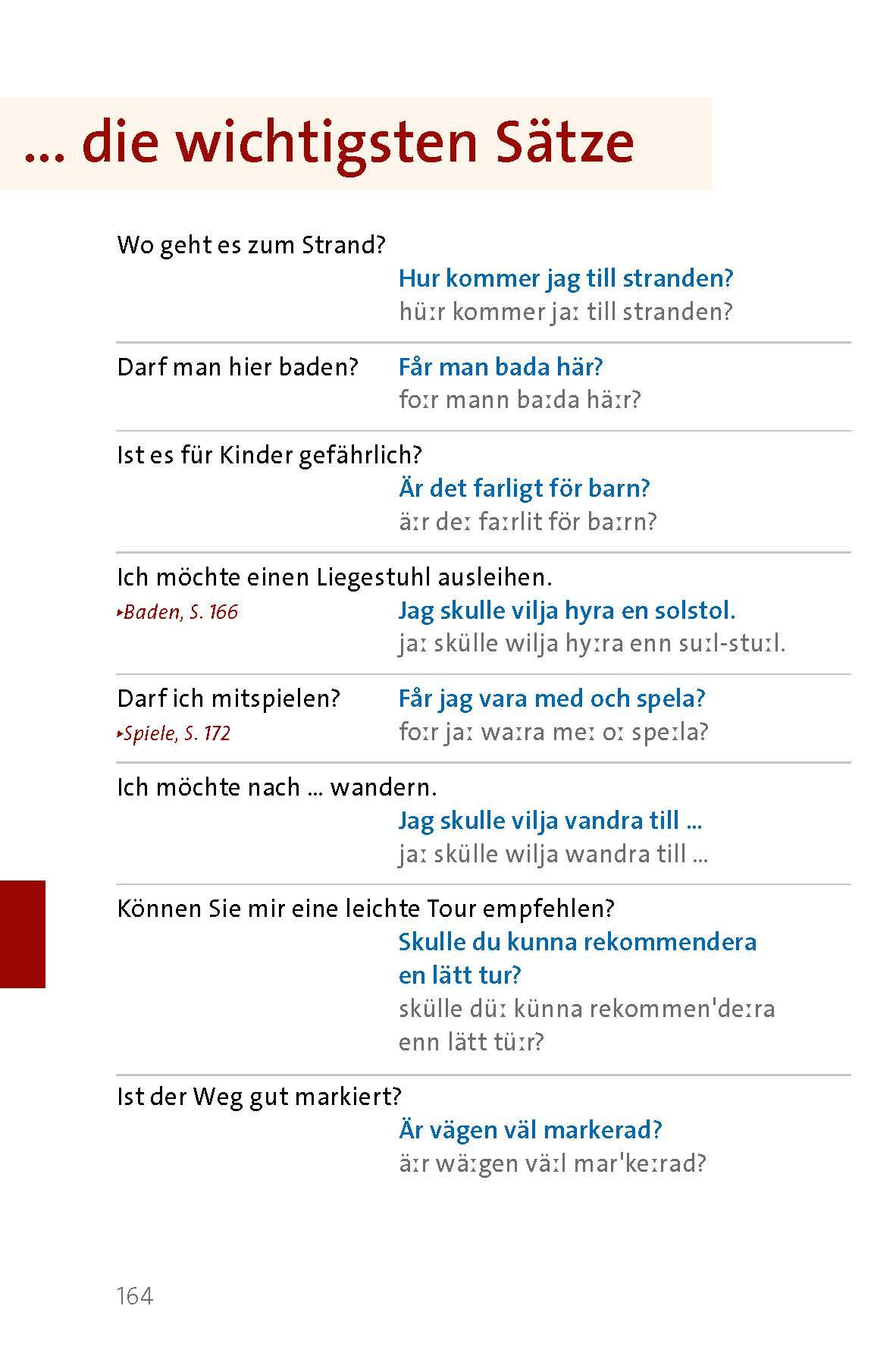 Beispielinhalt (Bild) Langenscheidt Sprachführer Schwedisch