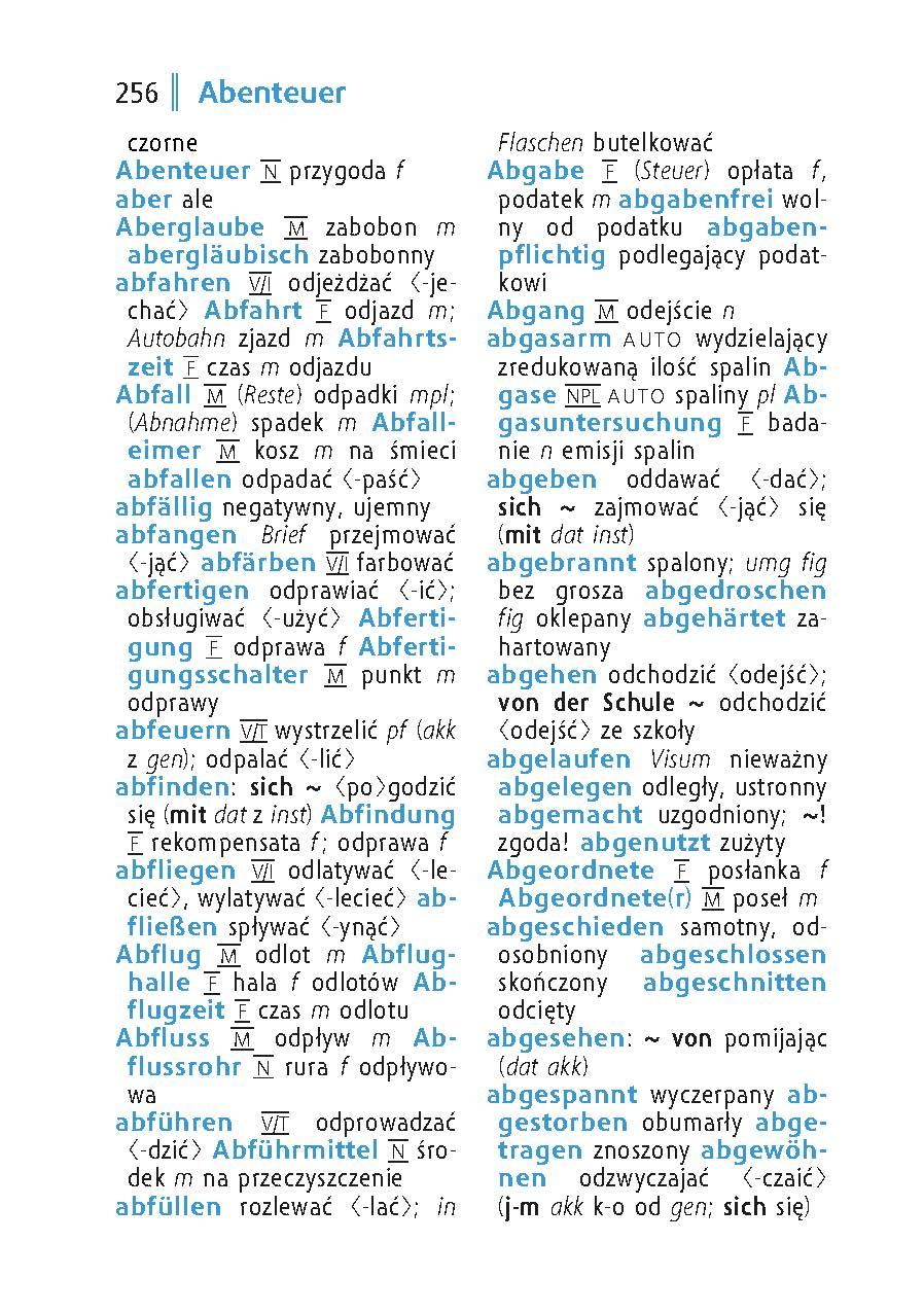 Beispielinhalt (Bild) Langenscheidt Universal-Wörterbuch Polnisch