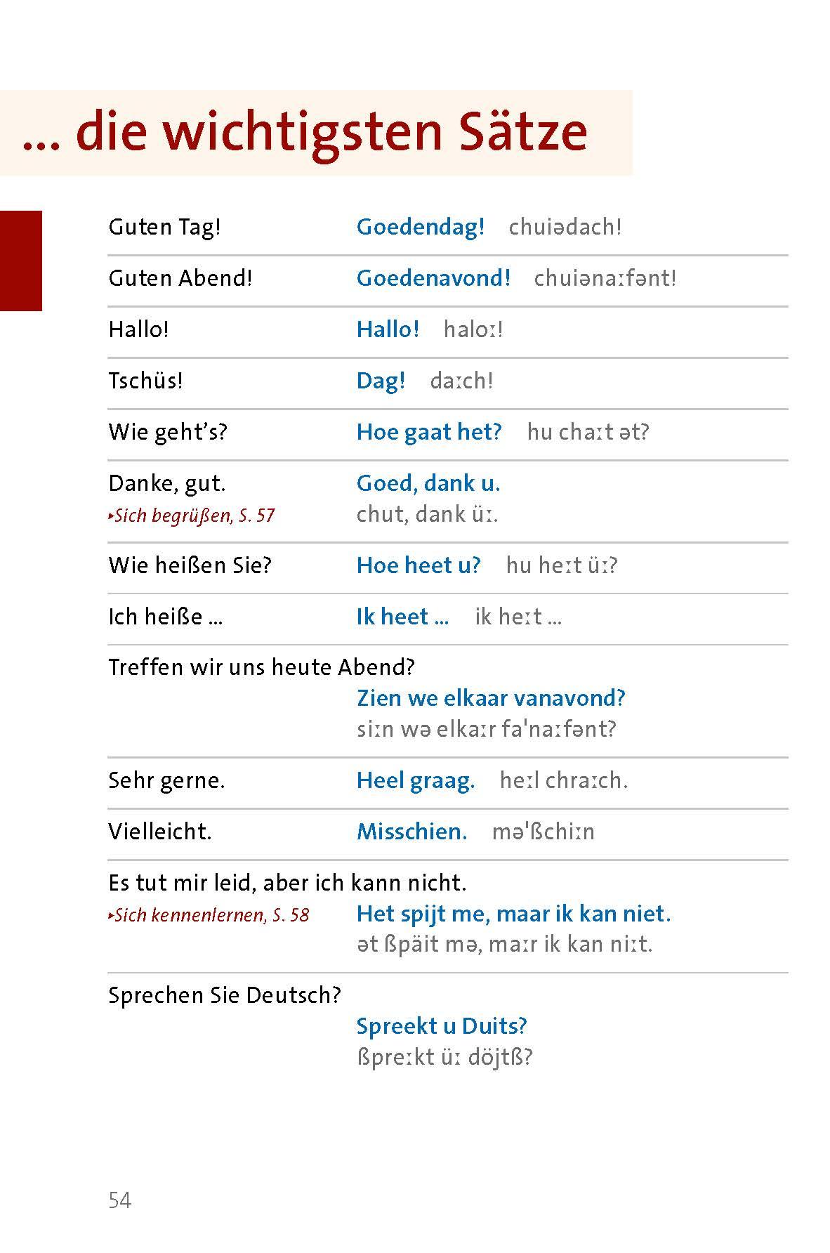 Beispielinhalt (Bild) Langenscheidt Sprachführer Niederländisch