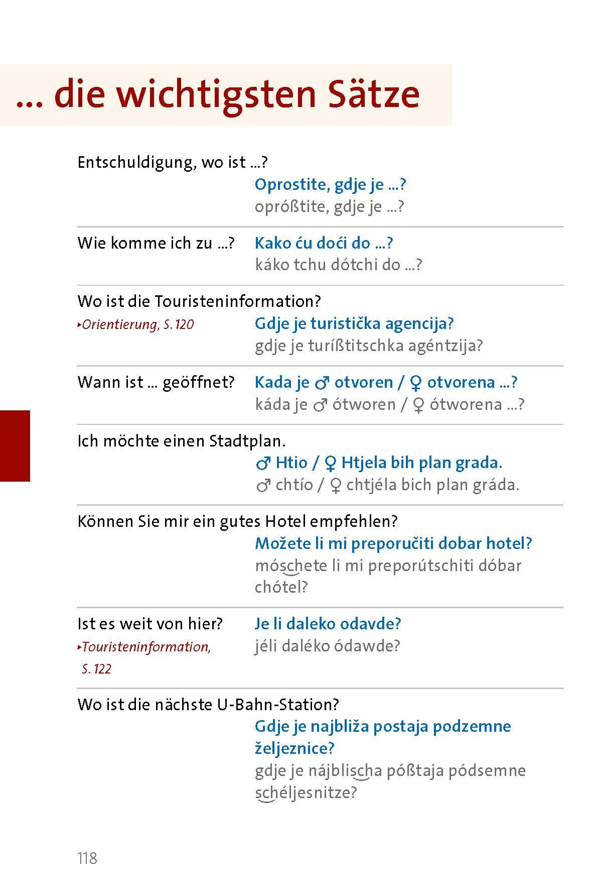 Beispielinhalt (Bild) Langenscheidt Sprachführer Kroatisch