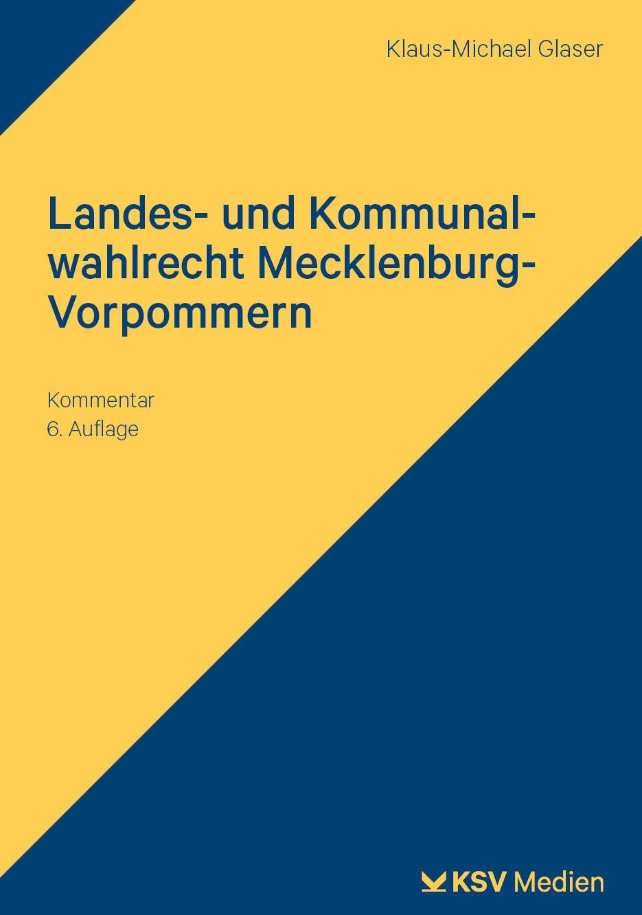 Vorderes Coverbild Landes- und Kommunalwahlrecht Mecklenburg-Vorpommern