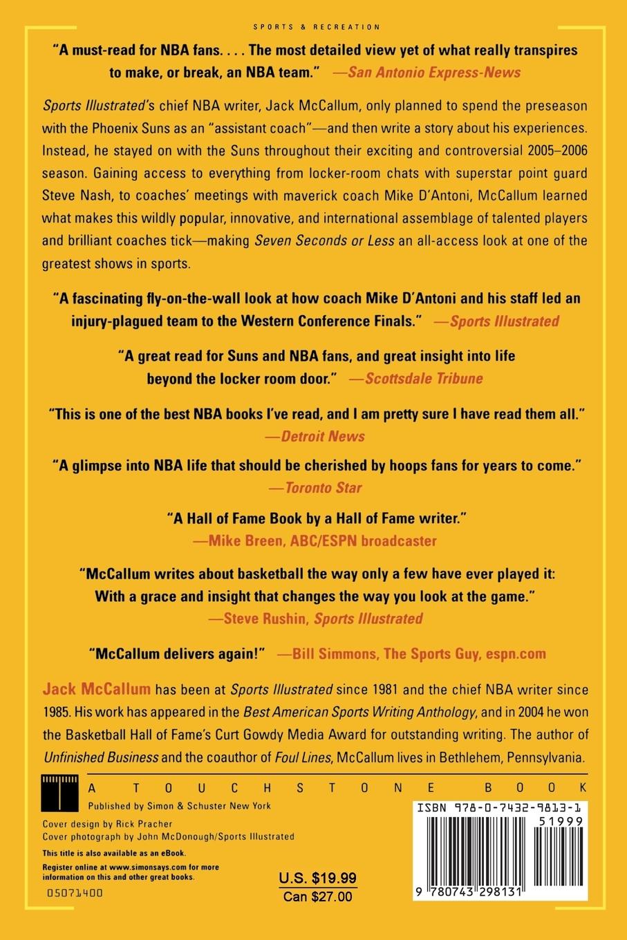 Rückseitencover Seven Seconds or Less