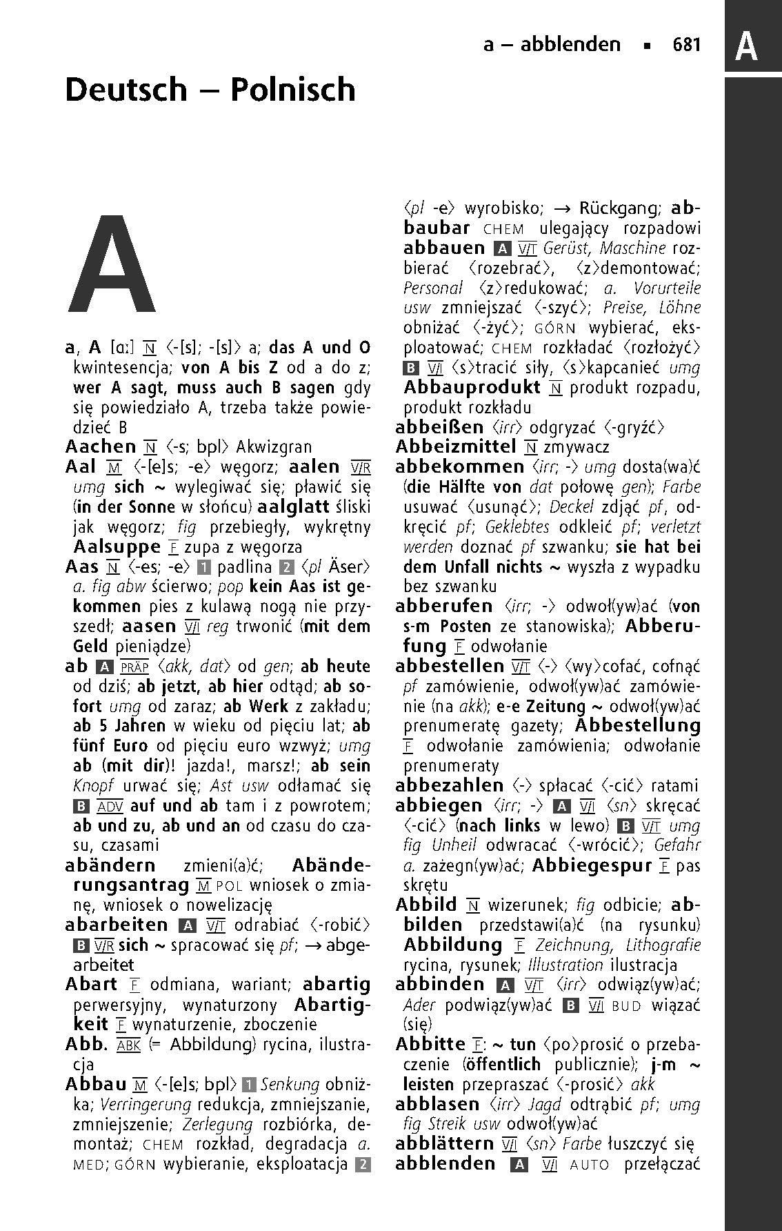 Beispielinhalt (Bild) Langenscheidt Taschenwörterbuch Polnisch