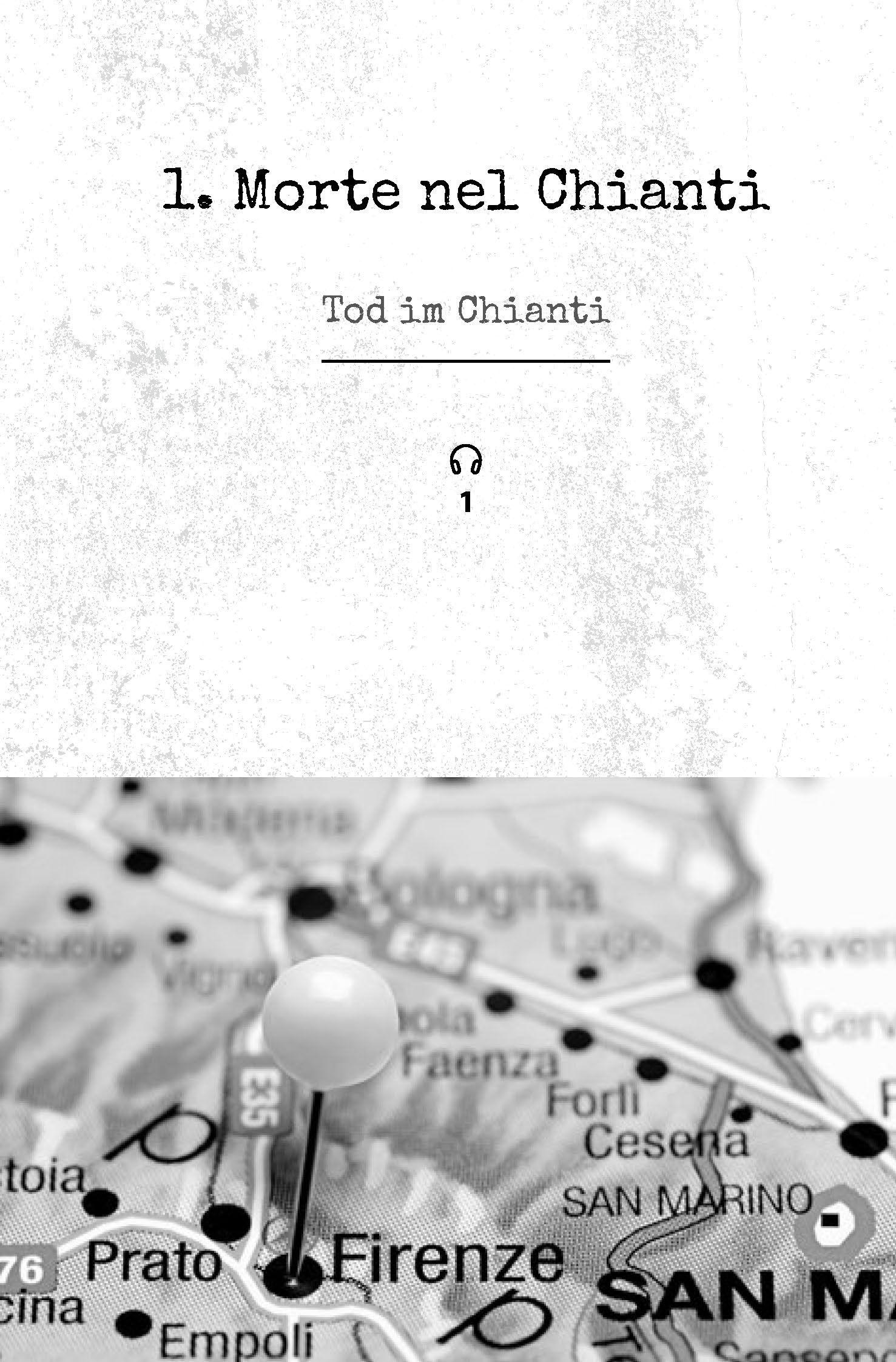 Beispielinhalt (Bild) Langenscheidt Krimi zweisprachig Italienisch - Morte nel Chianti - Tod im Chianti (A1/A2)