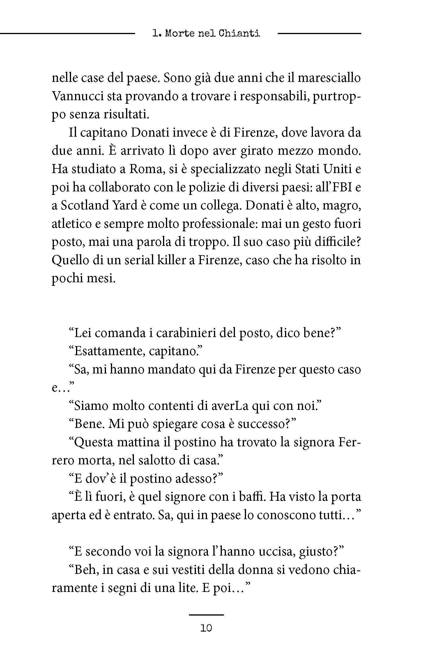 Beispielinhalt (Bild) Langenscheidt Krimi zweisprachig Italienisch - Morte nel Chianti - Tod im Chianti (A1/A2)