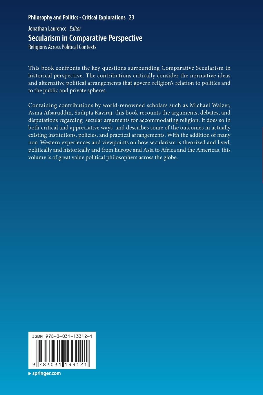 Rückseitencover Secularism in Comparative Perspective