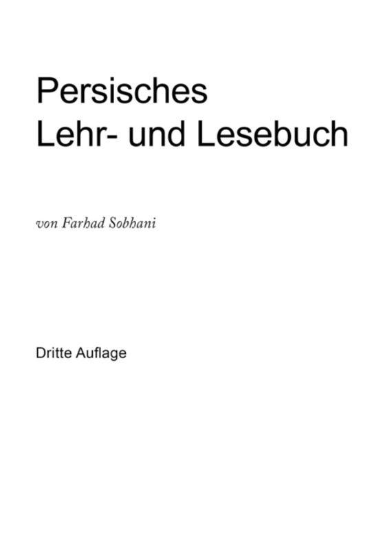 Vorderes Coverbild Persisches Lehr- und Lesebuch für die Umgangssprache