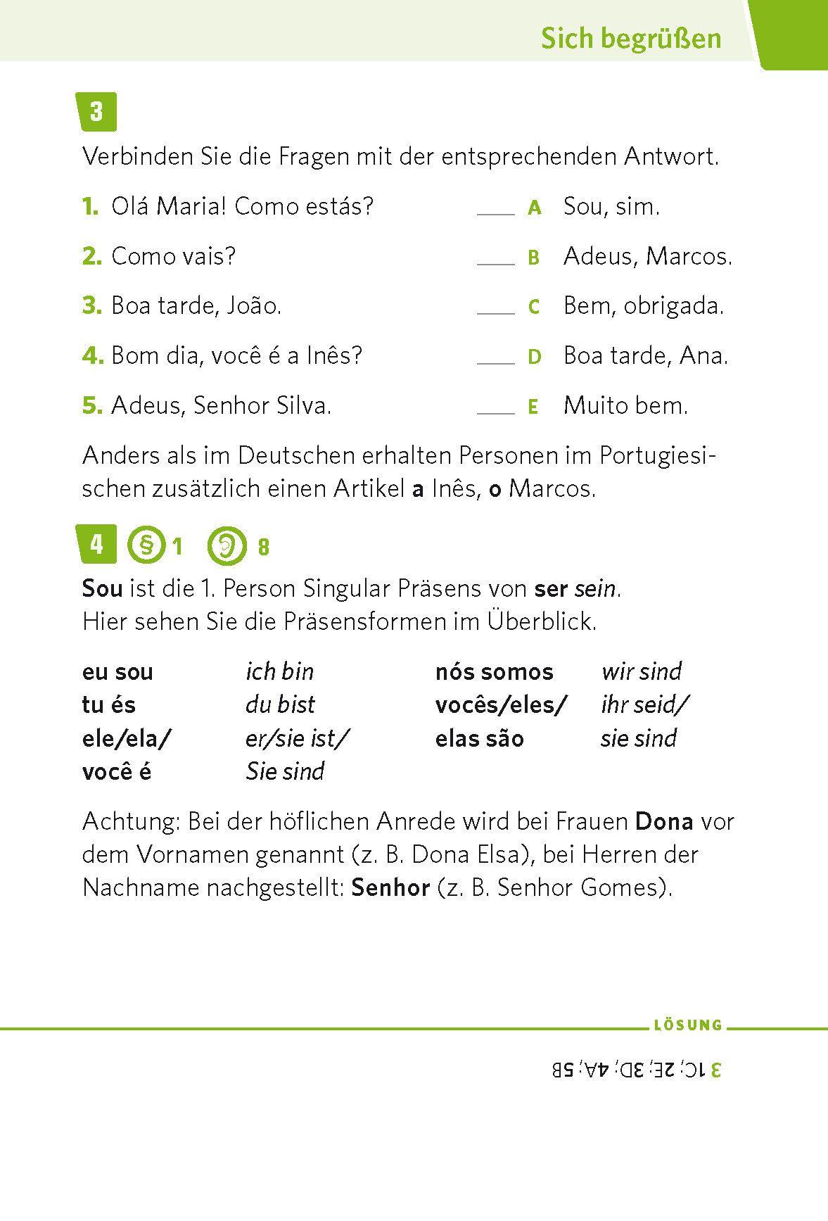 Beispielinhalt (Bild) PONS Pocket-Sprachkurs Portugiesisch