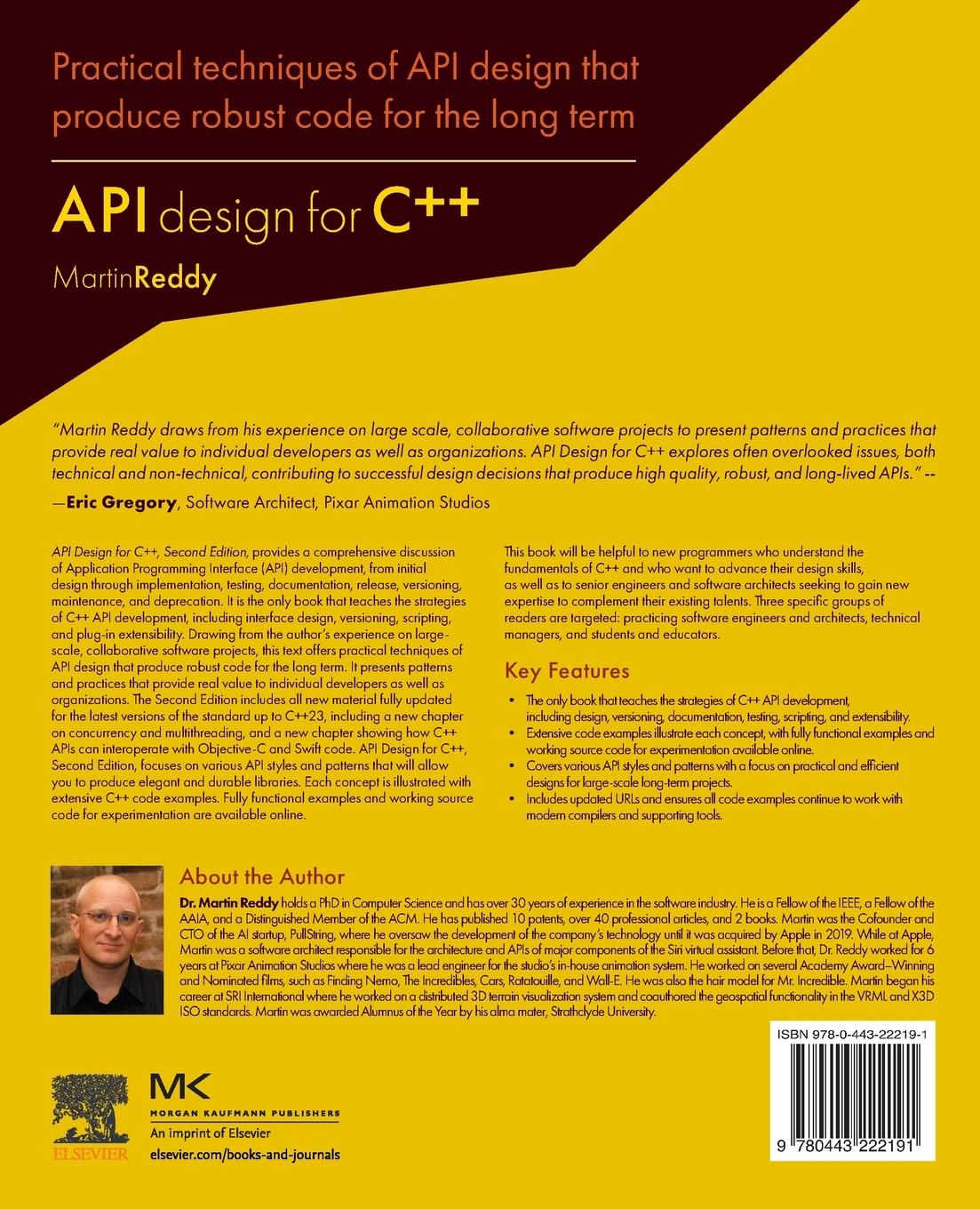 Rückseitencover API Design for C++