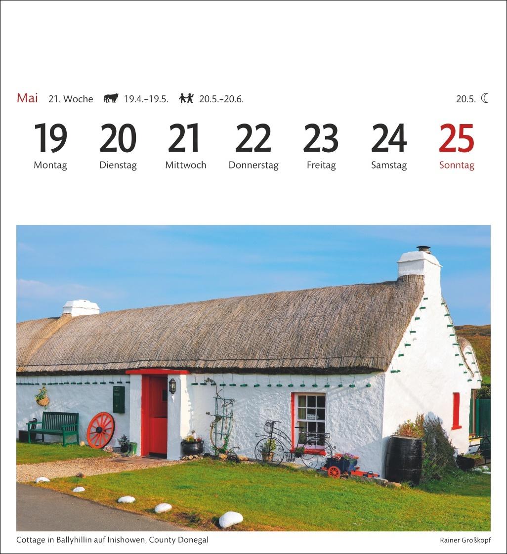 Beispielinhalt (Bild) Irland Sehnsuchtskalender 2025 - Wochenkalender mit 53 Postkarten