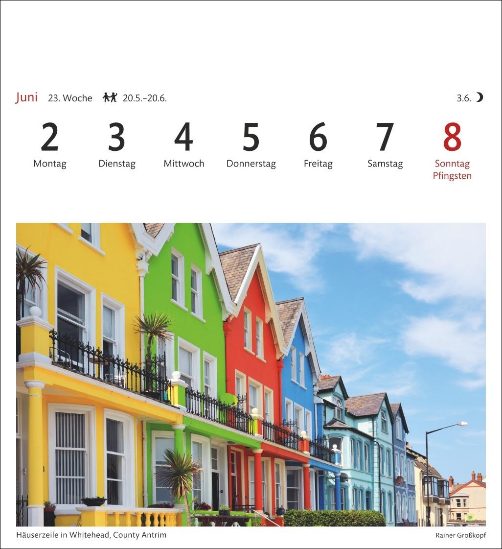 Beispielinhalt (Bild) Irland Sehnsuchtskalender 2025 - Wochenkalender mit 53 Postkarten
