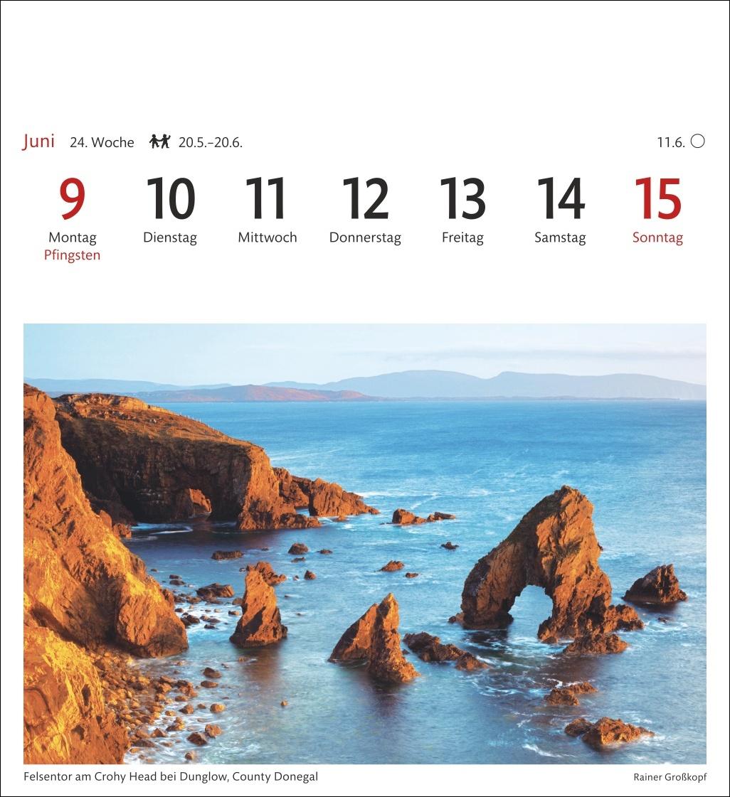 Beispielinhalt (Bild) Irland Sehnsuchtskalender 2025 - Wochenkalender mit 53 Postkarten