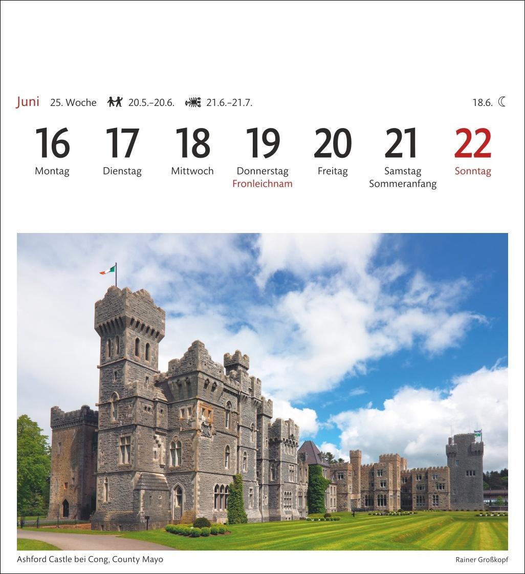 Beispielinhalt (Bild) Irland Sehnsuchtskalender 2025 - Wochenkalender mit 53 Postkarten