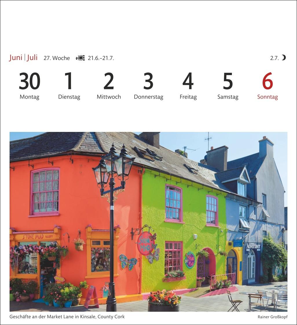 Beispielinhalt (Bild) Irland Sehnsuchtskalender 2025 - Wochenkalender mit 53 Postkarten