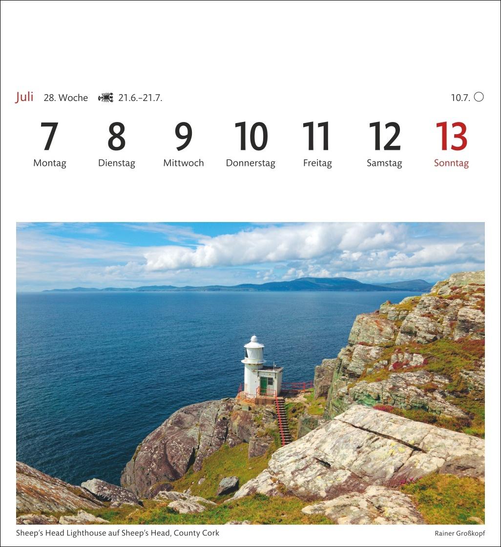 Beispielinhalt (Bild) Irland Sehnsuchtskalender 2025 - Wochenkalender mit 53 Postkarten