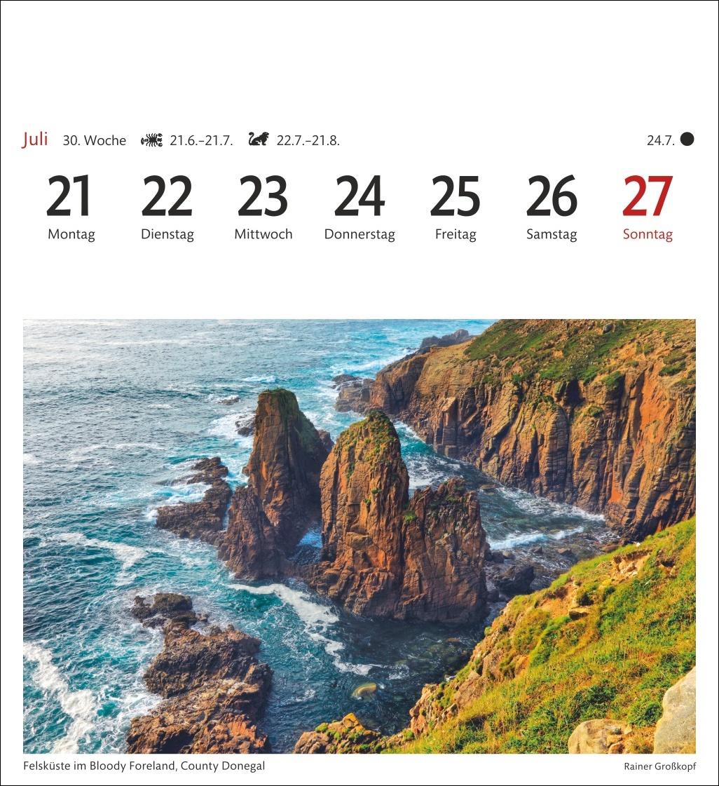 Beispielinhalt (Bild) Irland Sehnsuchtskalender 2025 - Wochenkalender mit 53 Postkarten