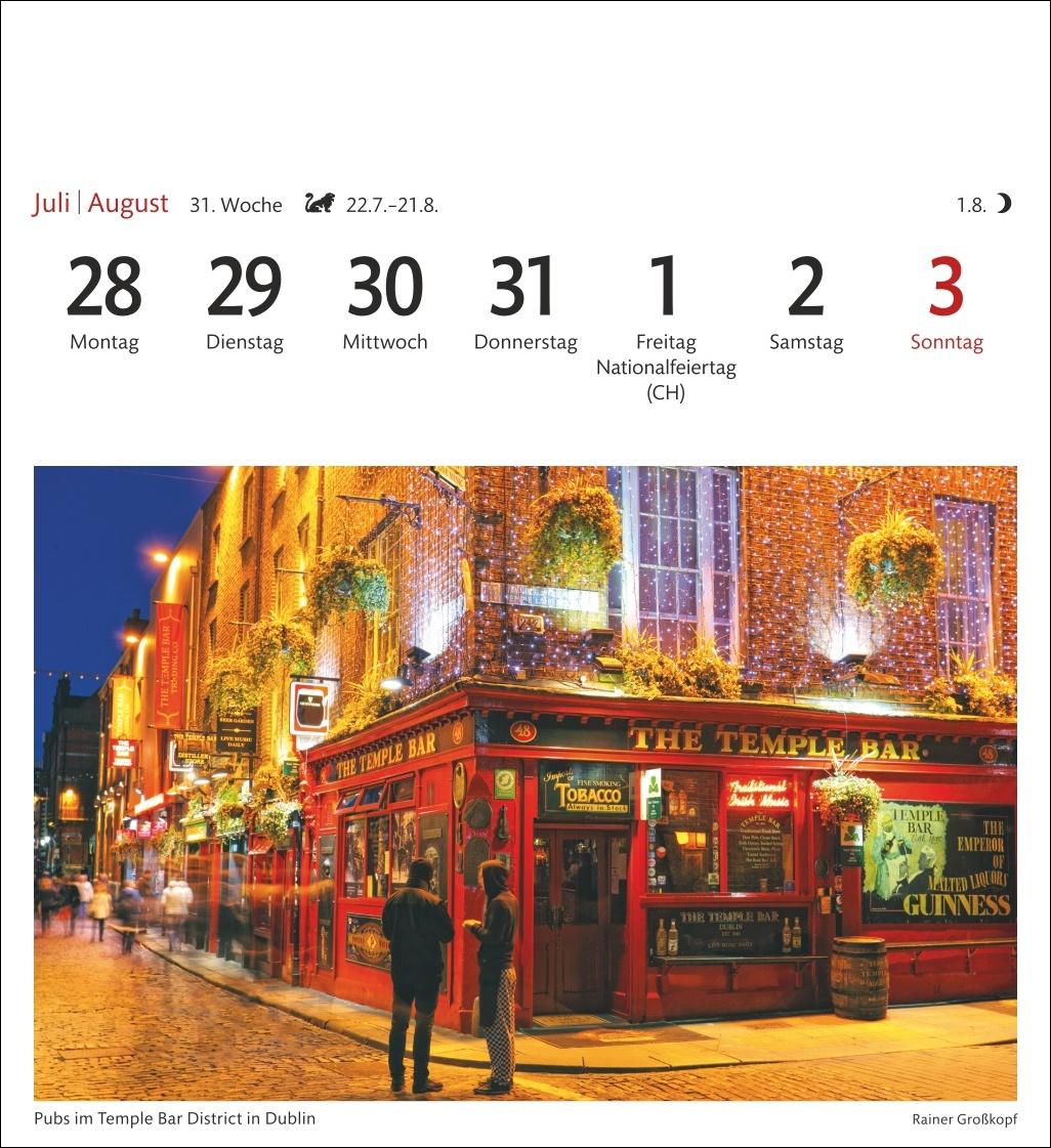 Beispielinhalt (Bild) Irland Sehnsuchtskalender 2025 - Wochenkalender mit 53 Postkarten