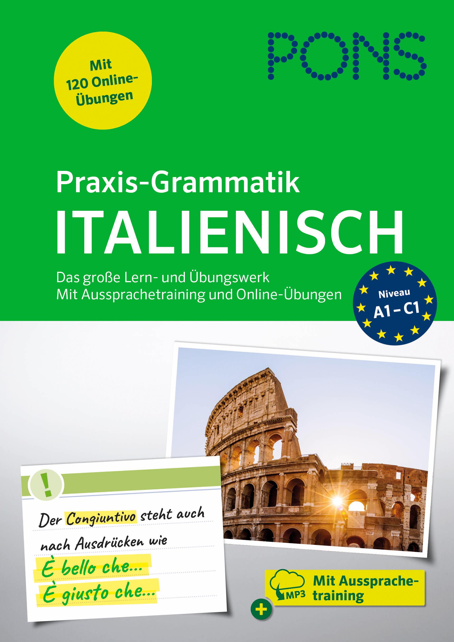 Vorderes Coverbild PONS Praxis-Grammatik Italienisch