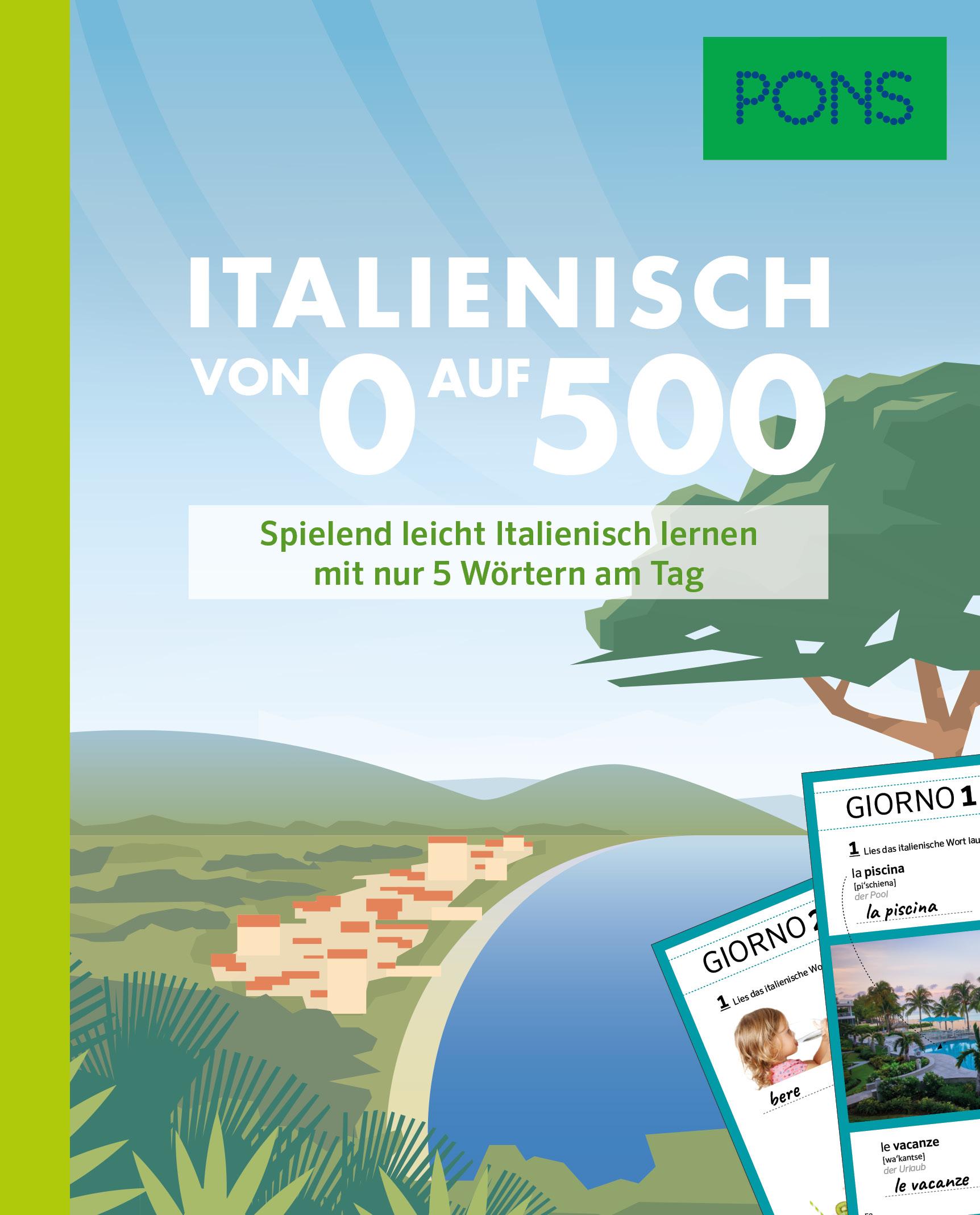 Vorderes Coverbild PONS Italienisch von 0 auf 500