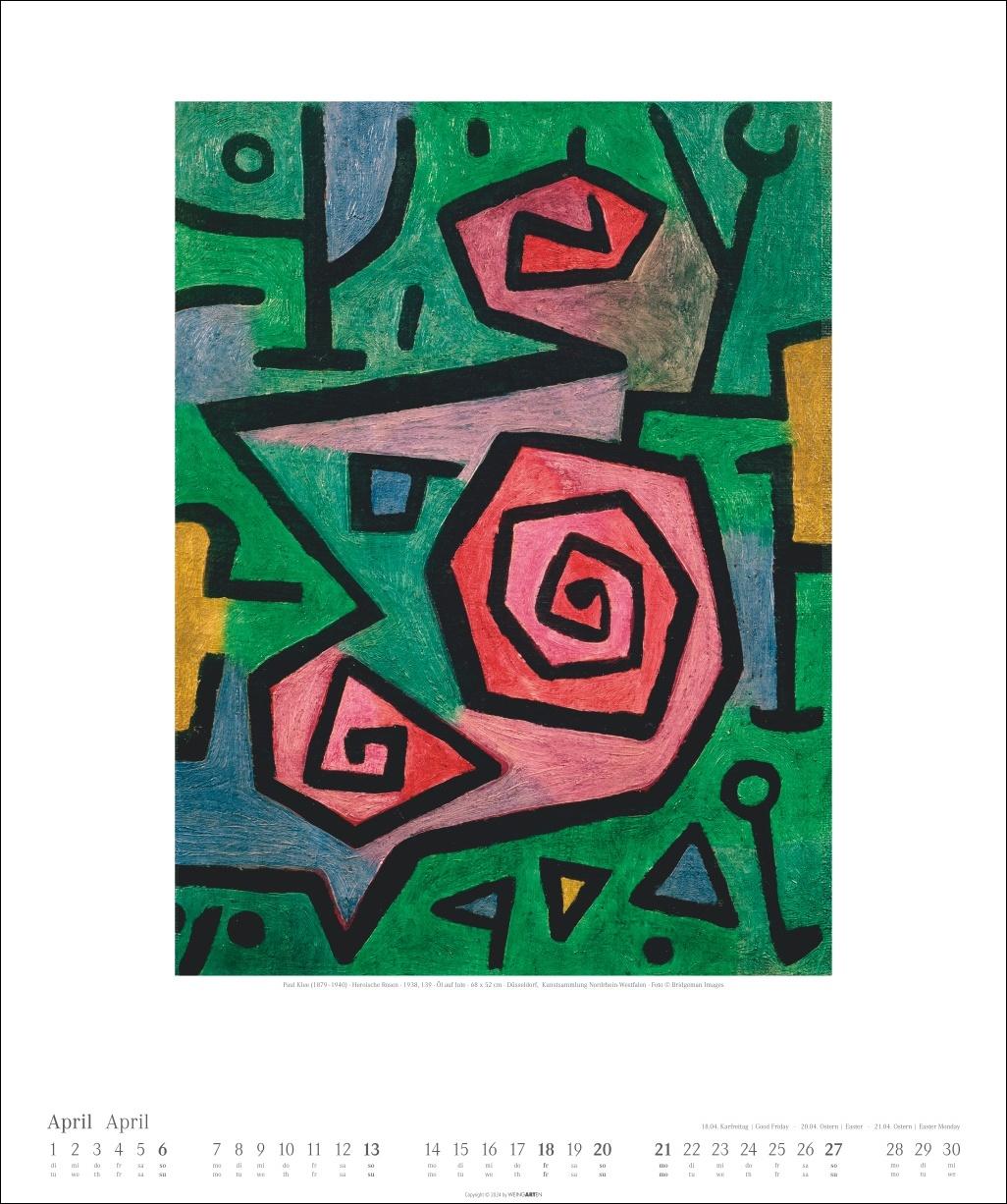 Beispielinhalt (Bild) Paul Klee Kalender 2025
