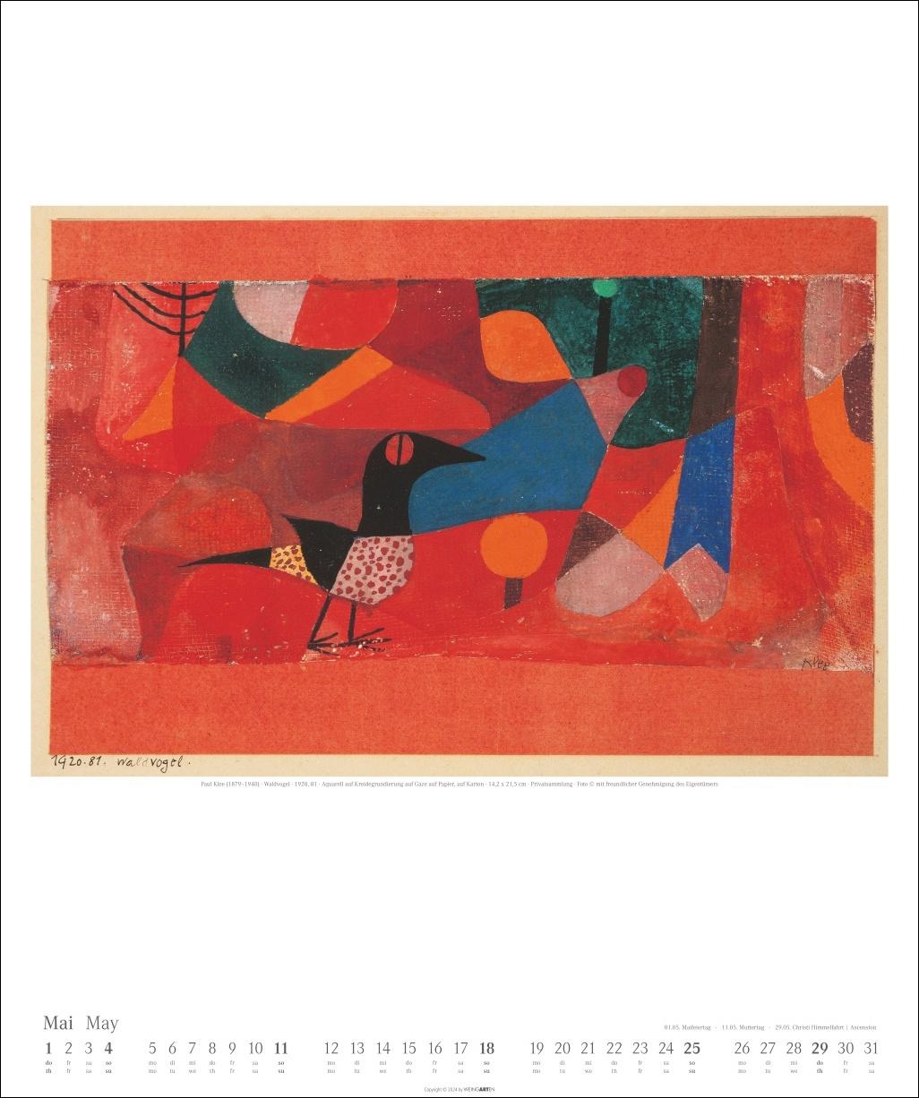 Beispielinhalt (Bild) Paul Klee Kalender 2025