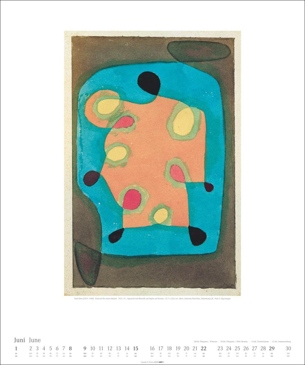 Beispielinhalt (Bild) Paul Klee Kalender 2025
