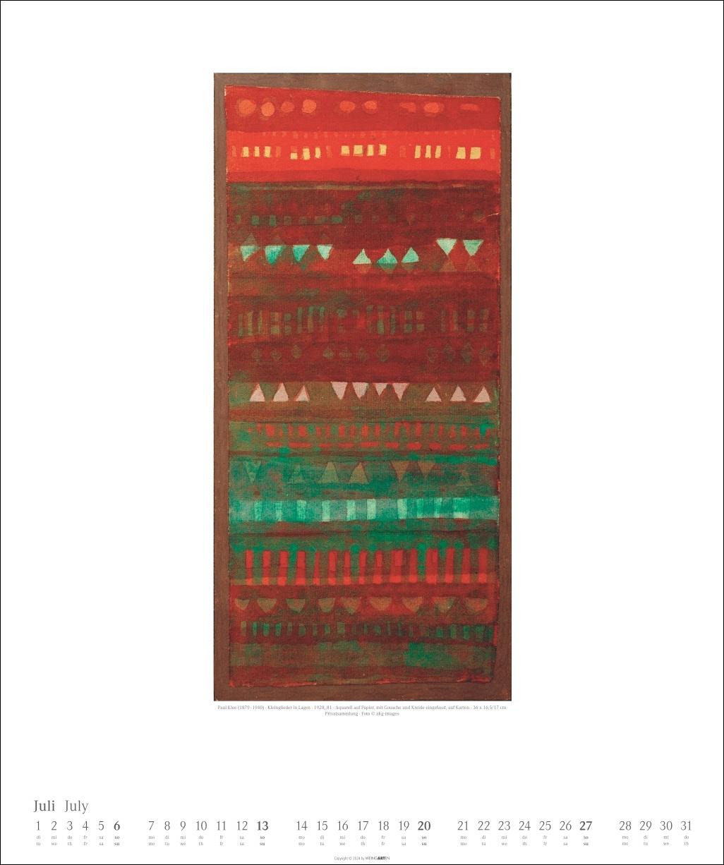 Beispielinhalt (Bild) Paul Klee Kalender 2025