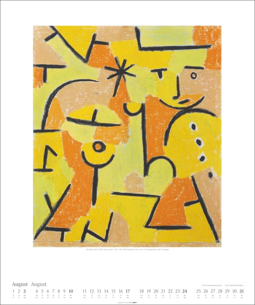 Beispielinhalt (Bild) Paul Klee Kalender 2025