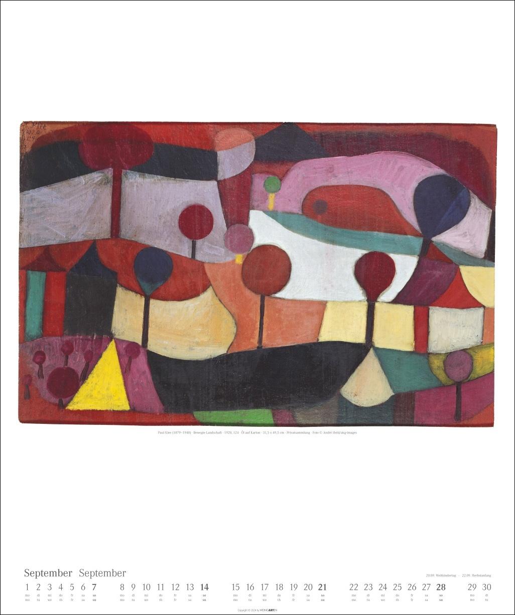 Beispielinhalt (Bild) Paul Klee Kalender 2025