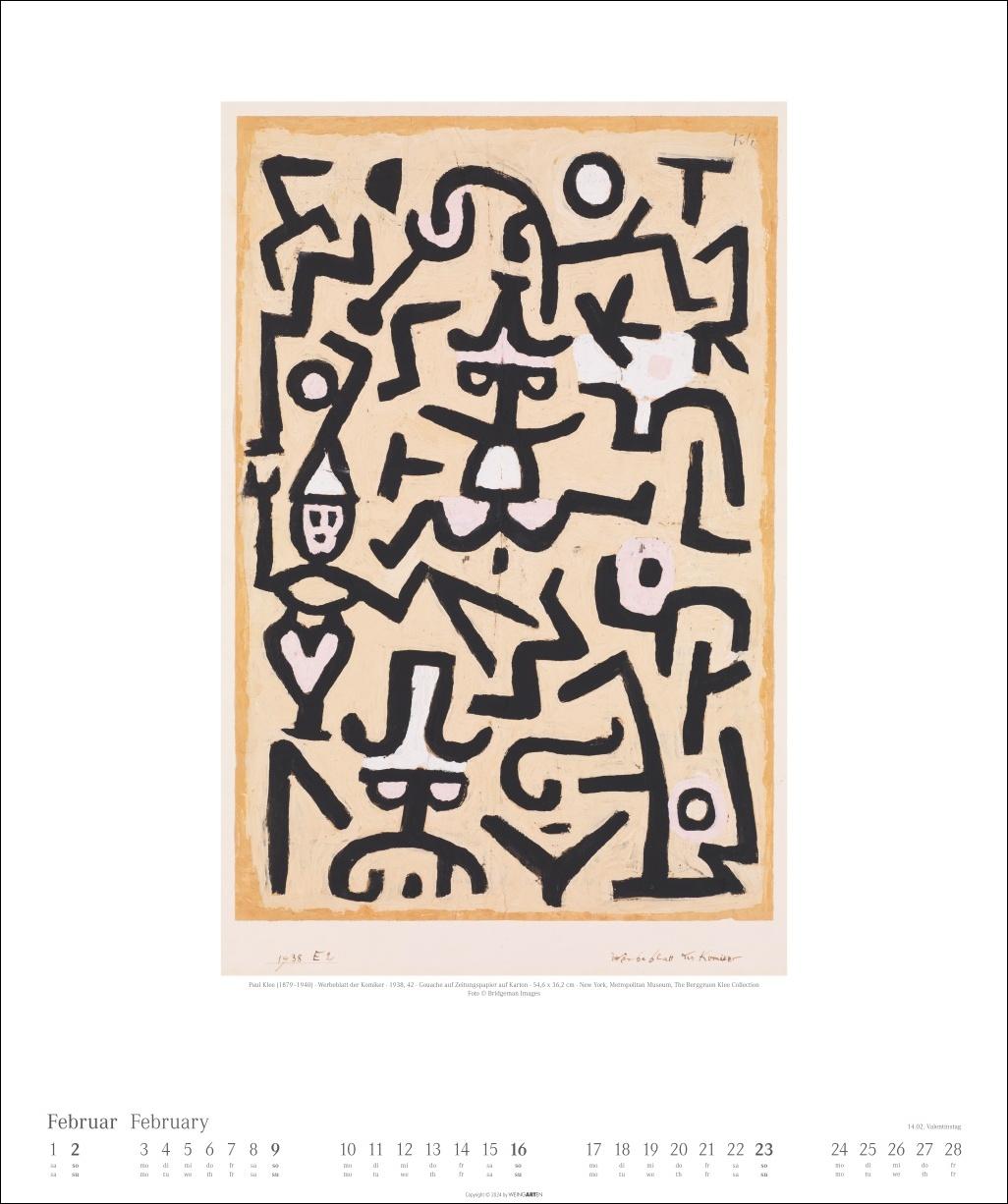 Beispielinhalt (Bild) Paul Klee Kalender 2025