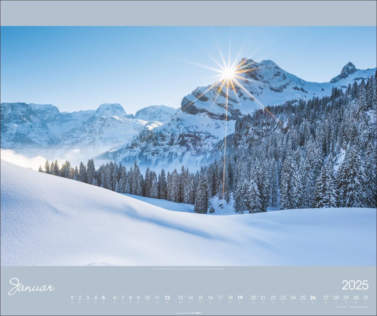 Beispielinhalt (Bild) Alpen im Licht Kalender 2025