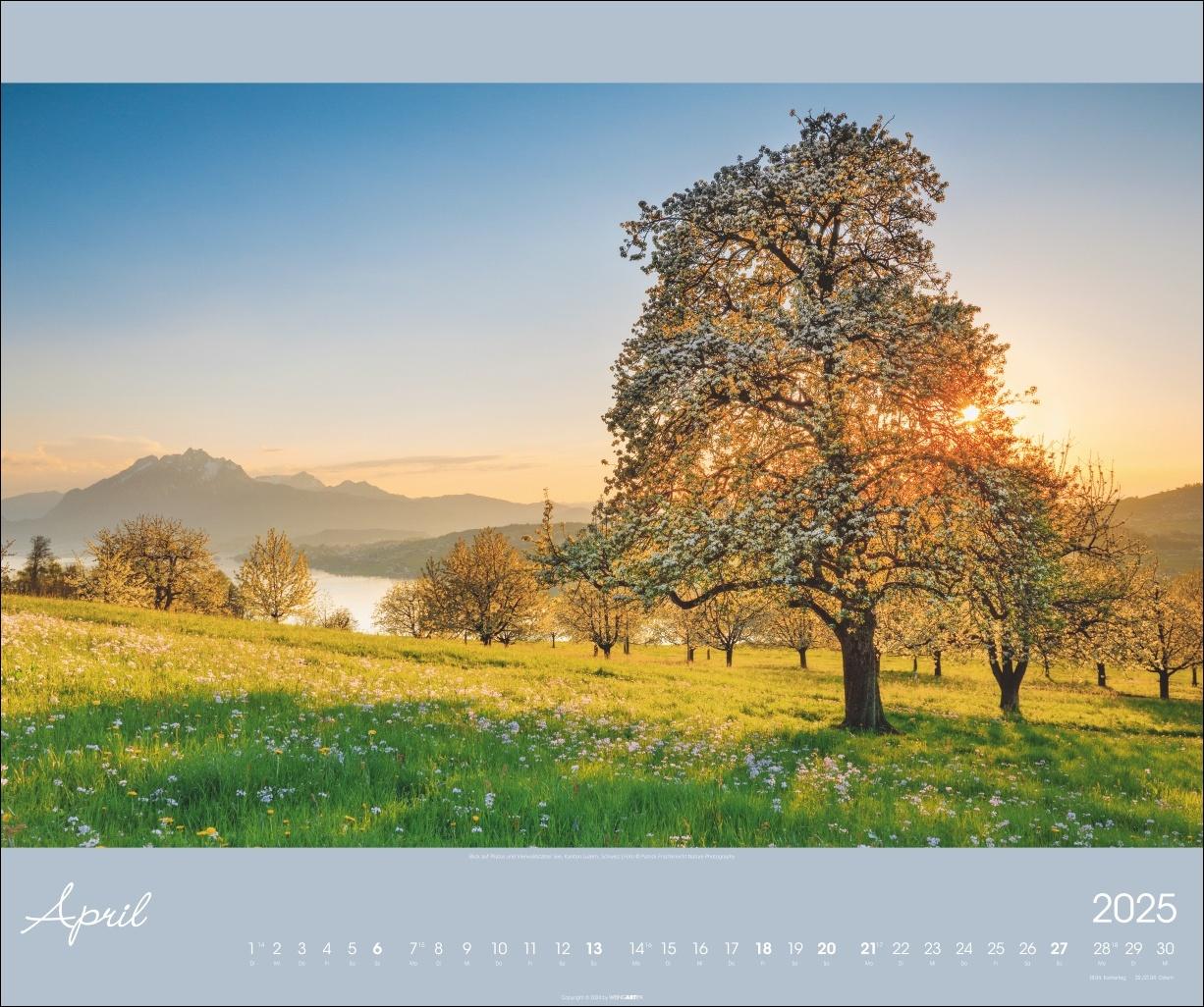 Beispielinhalt (Bild) Alpen im Licht Kalender 2025