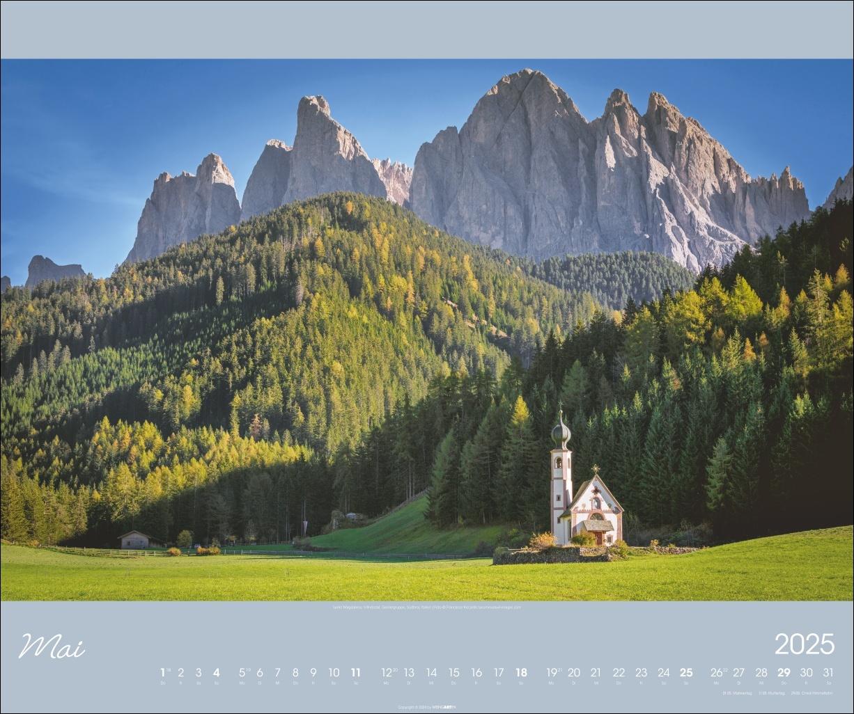 Beispielinhalt (Bild) Alpen im Licht Kalender 2025