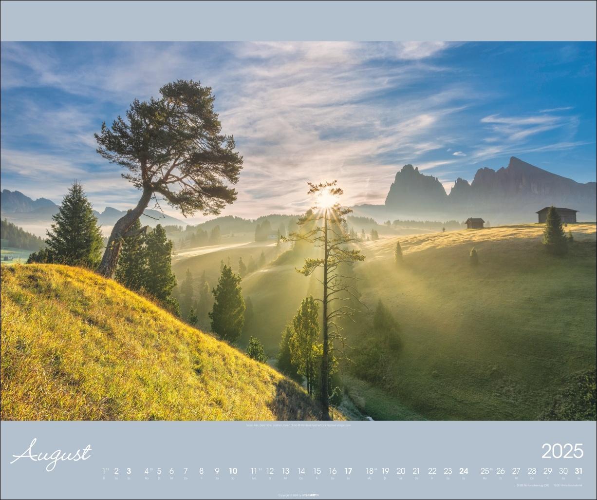 Beispielinhalt (Bild) Alpen im Licht Kalender 2025