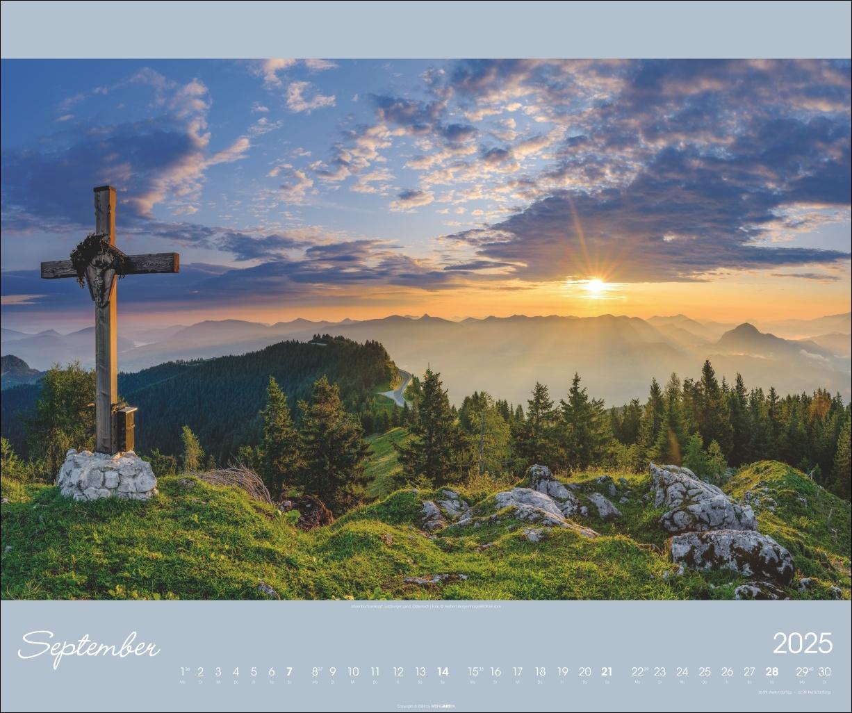 Beispielinhalt (Bild) Alpen im Licht Kalender 2025
