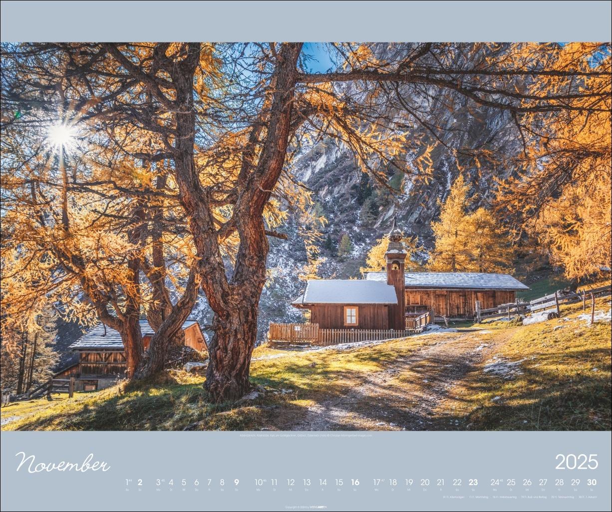Beispielinhalt (Bild) Alpen im Licht Kalender 2025