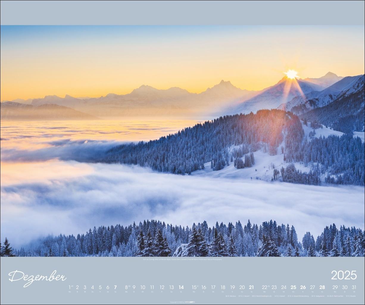 Beispielinhalt (Bild) Alpen im Licht Kalender 2025