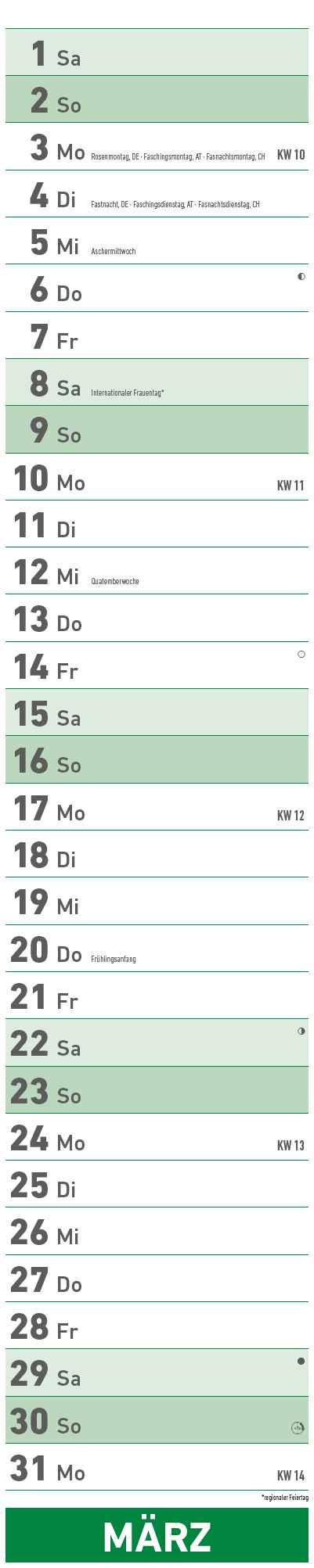 Beispielinhalt (Bild) Superplaner 2025 - Streifenkalender 17x85 cm - mit Ringbindung - viel Platz für Notizen - Langplaner - Wandkalender - Küchenkalender - Alpha Edition