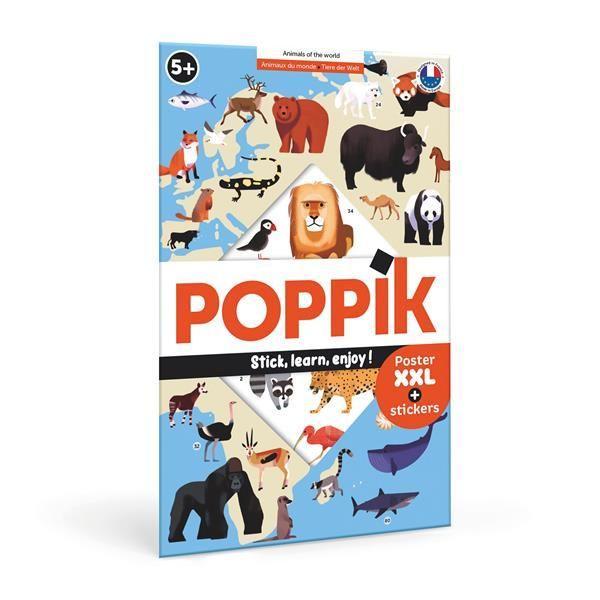 Vorderes Coverbild POPPIK - Lernposter & Sticker Tiere der Welt
