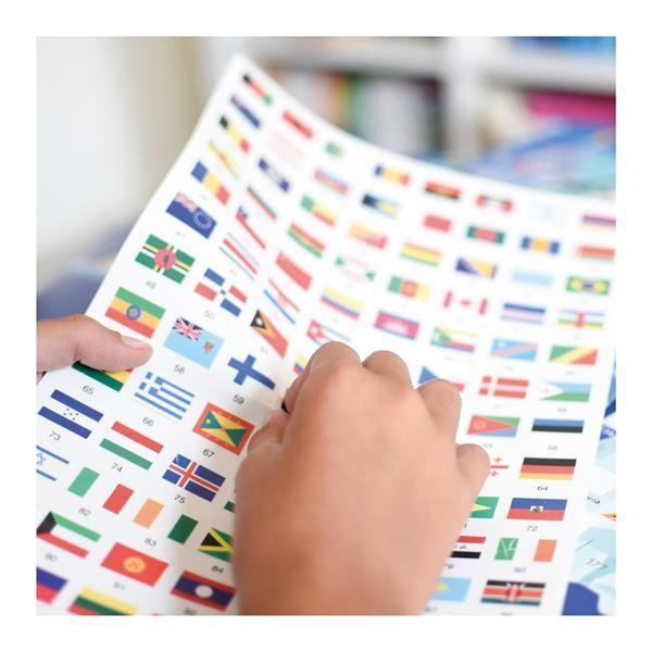 Beispielinhalt (Bild) POPPIK - Lernposter & Sticker Flaggen der Welt