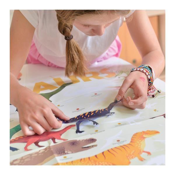 Beispielinhalt (Bild) POPPIK - Lernposter & Sticker Dinosaurier