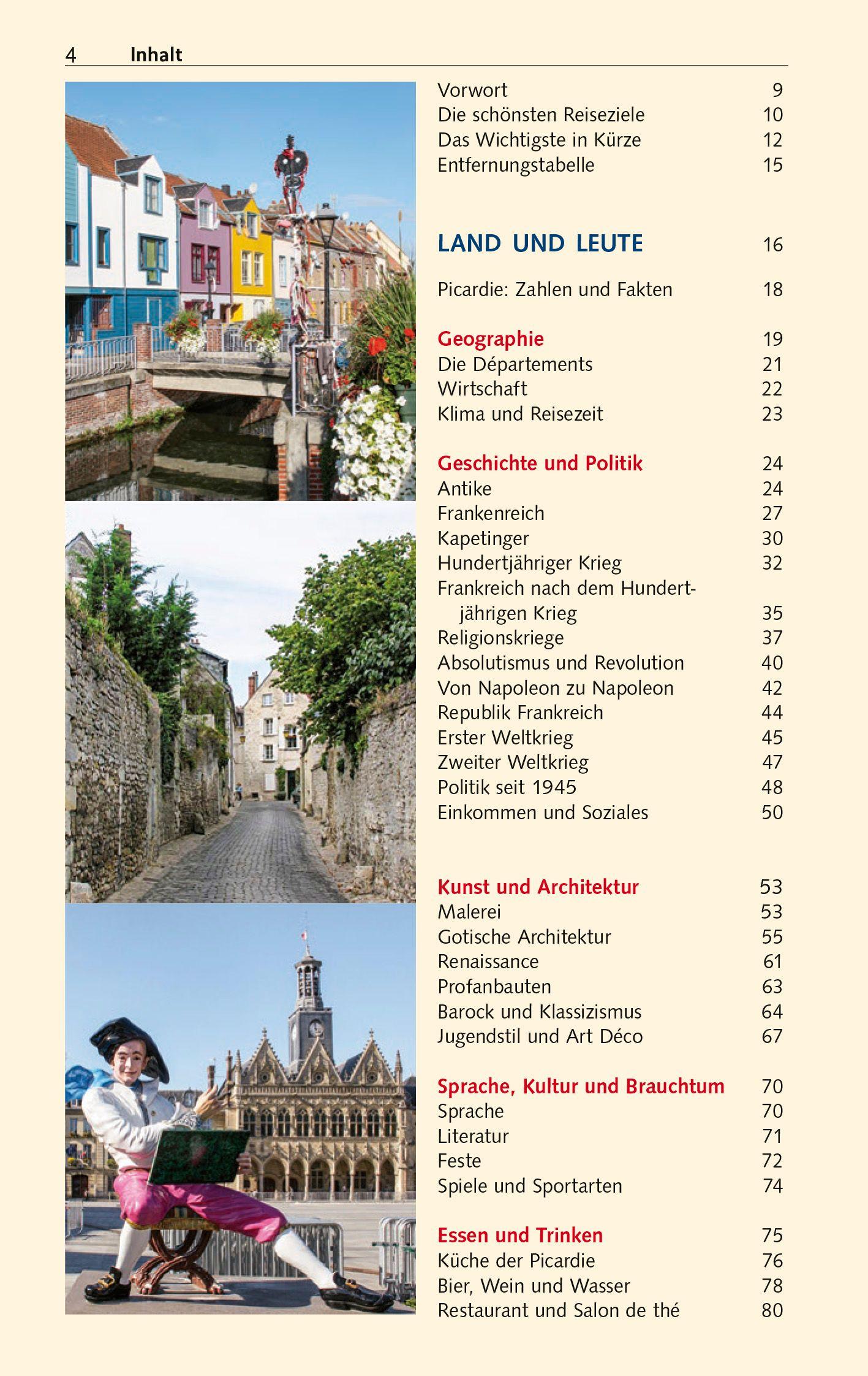 Beispielinhalt (Bild) TRESCHER Reiseführer Picardie