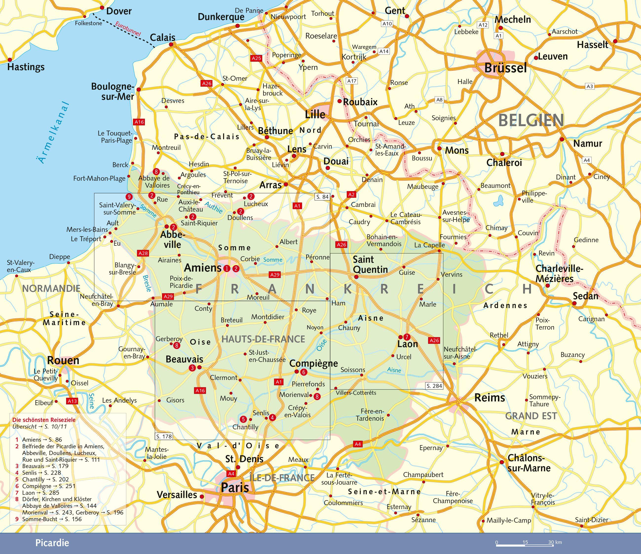 Beispielinhalt (Bild) TRESCHER Reiseführer Picardie