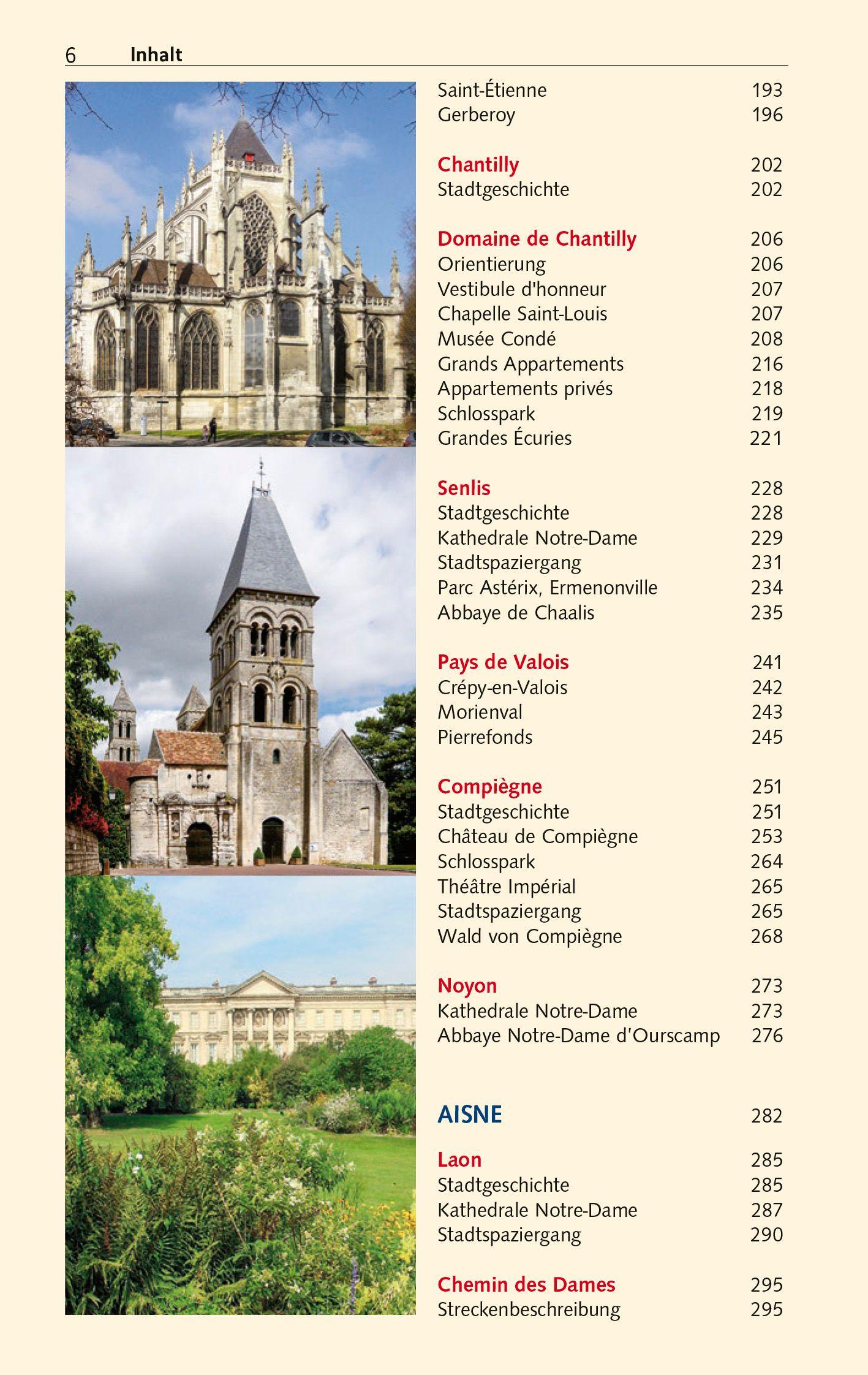 Beispielinhalt (Bild) TRESCHER Reiseführer Picardie