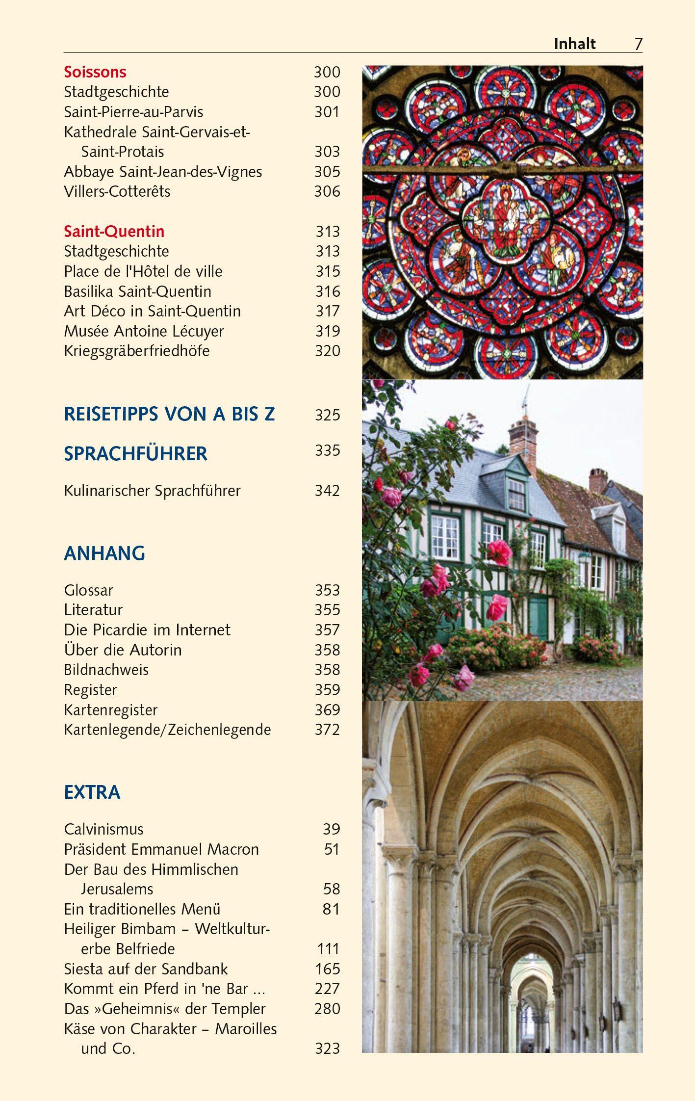 Beispielinhalt (Bild) TRESCHER Reiseführer Picardie