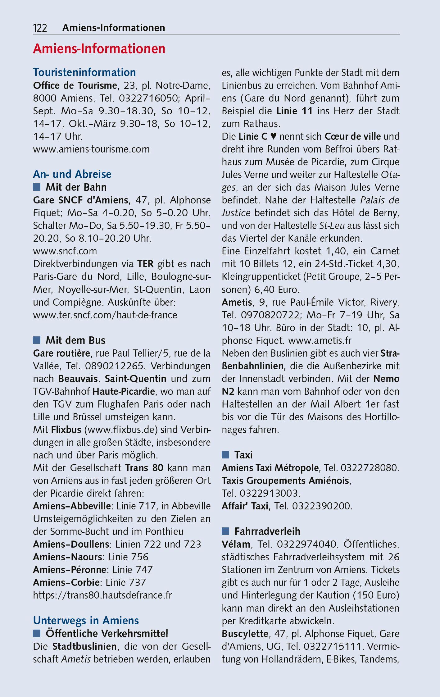 Beispielinhalt (Bild) TRESCHER Reiseführer Picardie