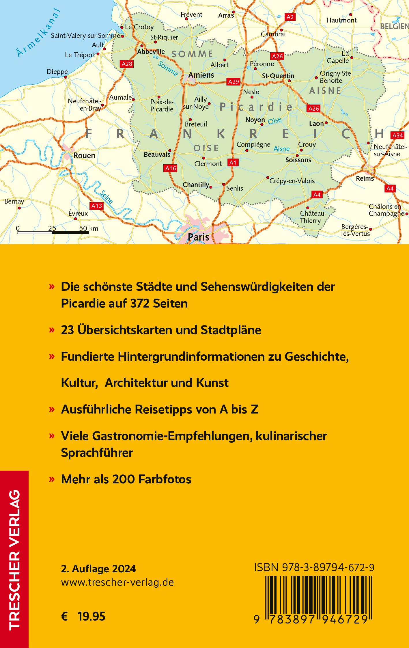 Rückseitencover TRESCHER Reiseführer Picardie